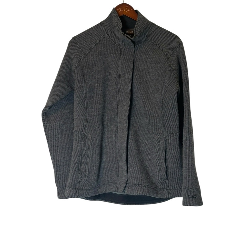 Outdoor Research Women’s Wool Blend Full Zip Jacket Gray- Size Medium